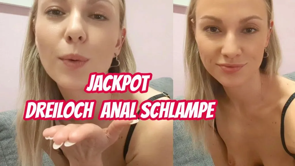 JACKPOT.Drei-Loch Analschlampen Orgasmus, eingeölt,Nylons