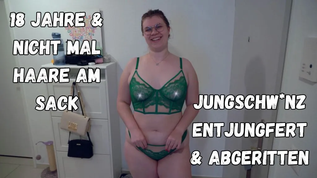 18 jähriger entjungfert!! Nicht mal Haare am Sack!!