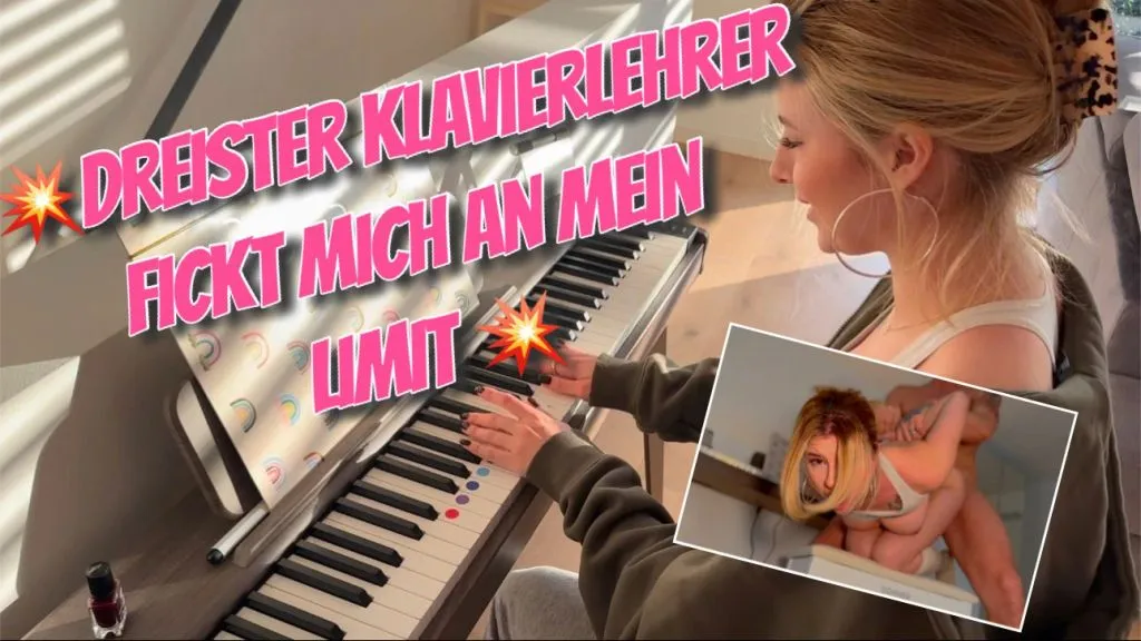 Dreister Klavierlehrer-Fick ! Fast erwischt vom Nachbar !