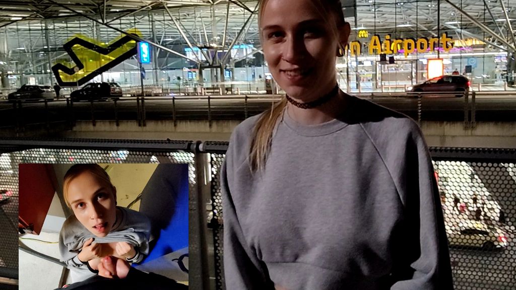 Dreist gefickt mitten am Flghafen! Mit Spermawalk!