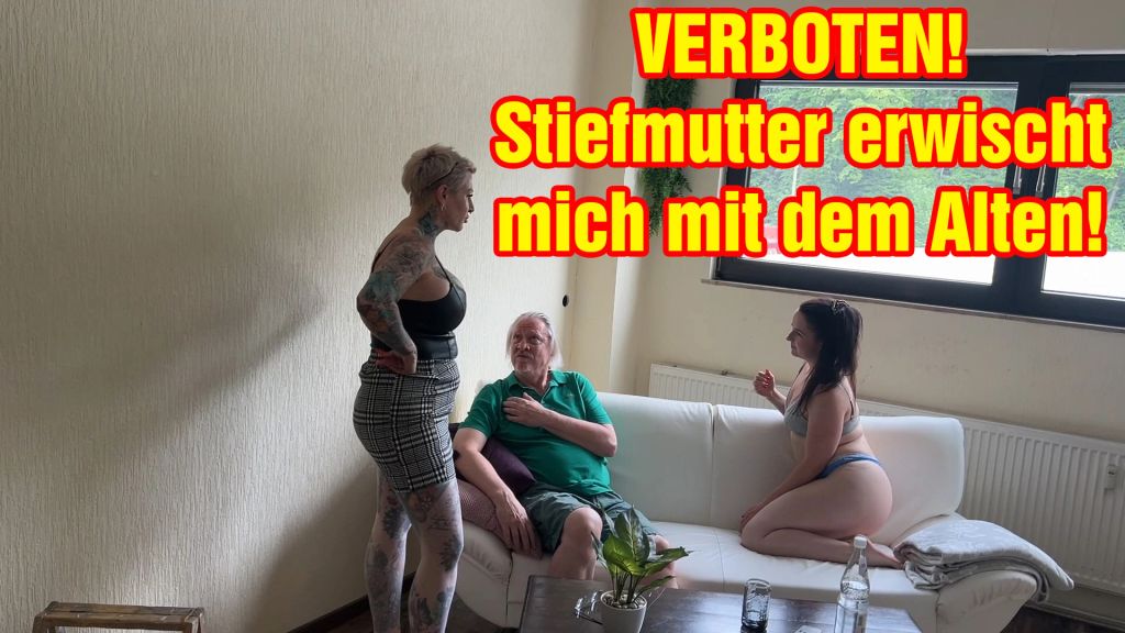 VERBOTEN! Stiefmutter erwischt mich mit dem Alten!