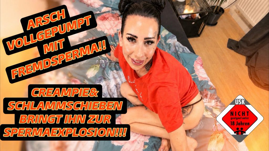 Arsch Vollgepumpt!Schlammschieben bringt ihn zur Spermaexplo