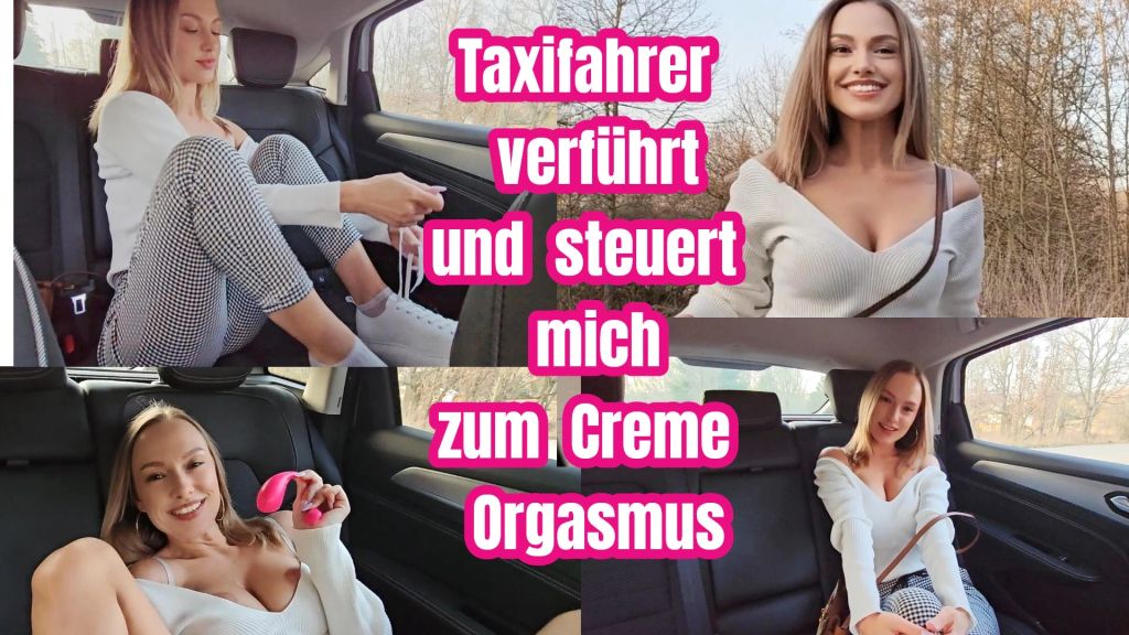 Taxifahrer erkennt mich und steuert mich zum Creme Orgasmus