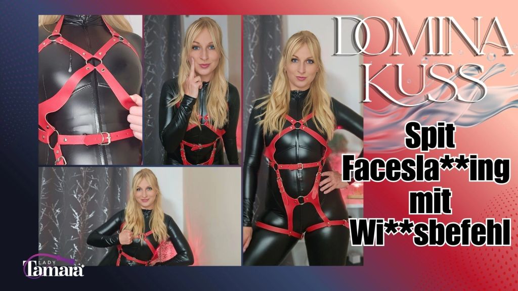 Dominakuss – Spit Faceslapping mit Wichsbefehl