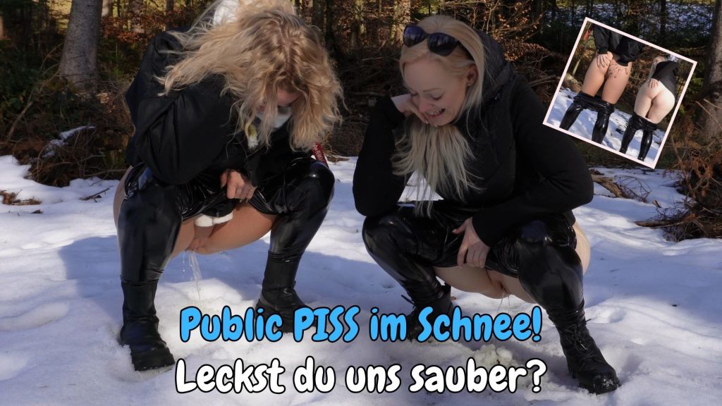 sexy foto nr. 10 von PUBLIC PISS IM SCHNEE Lack-Bitches on Tour! Leckst du uns?