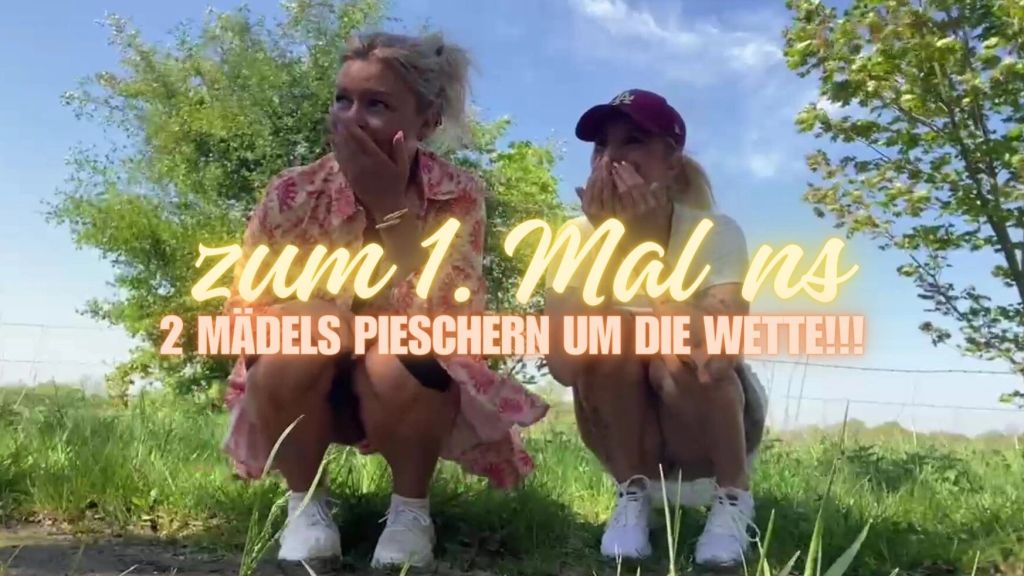zum 1. Mal ns!! 2 Mädels pieschern um die Wette??