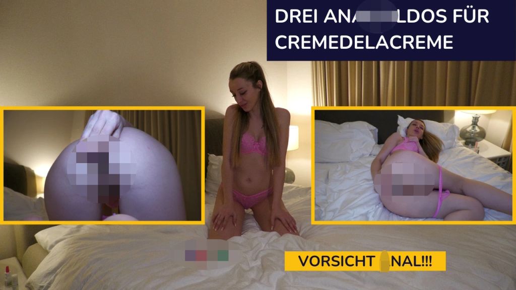 Drei Analdildos für CremeDeLaCreme