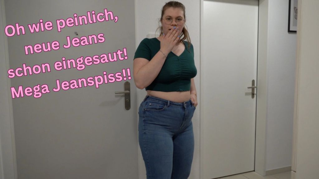 Oh wie peinlich, neue Jeans schon eingesaut! Mega Jeanspiss!