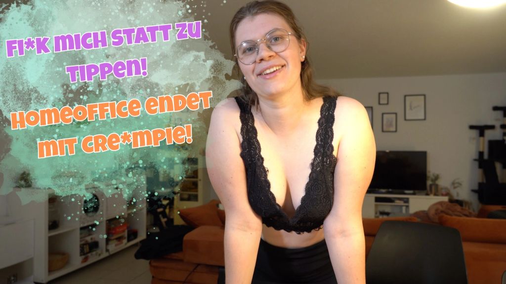 Fick mich statt zu tippen! Homeoffice endet mit Creampie!