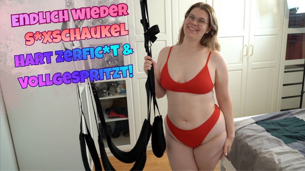 Endlich wieder Sexschaukel! Hart zerfickt und vollgespritzt!