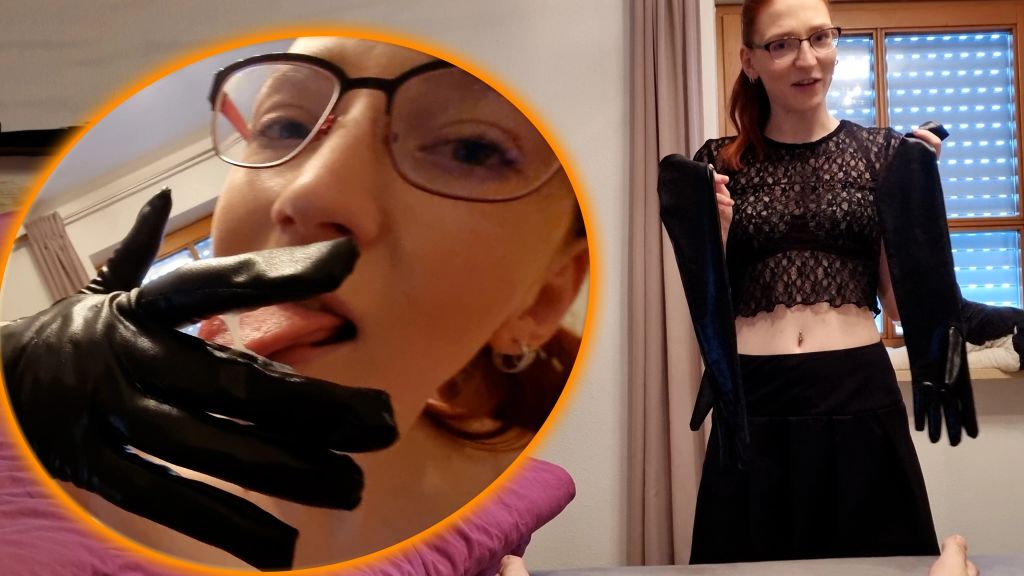 sexy foto nr. 10 von Überraschung!!! Abmelkung in Wetlook-Handschuhen!