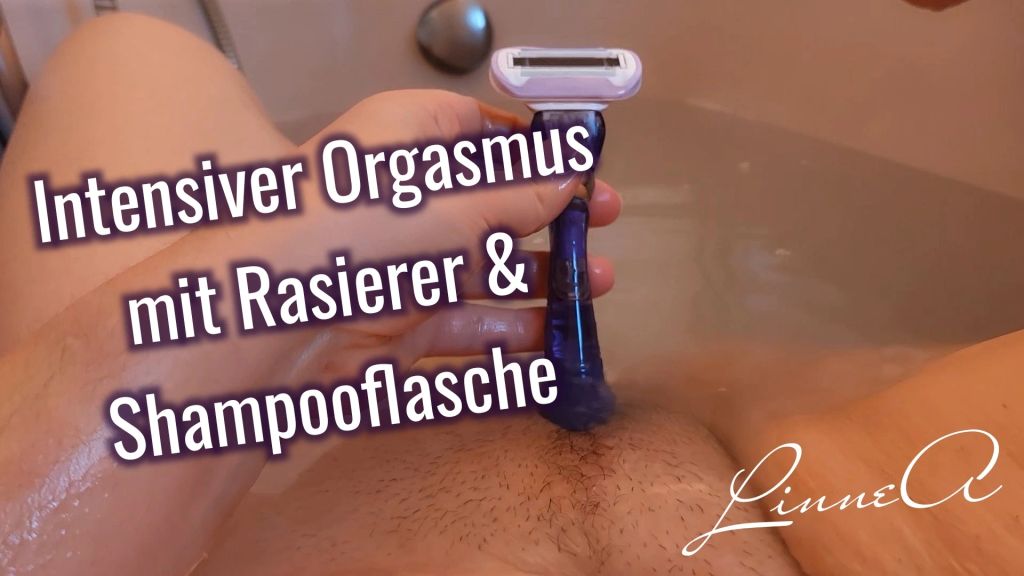 Vorschaubild zum Video „Zweckentfremdet❗️Mega Orgasmus durch Badartikel, behaart😜“ von Linnea