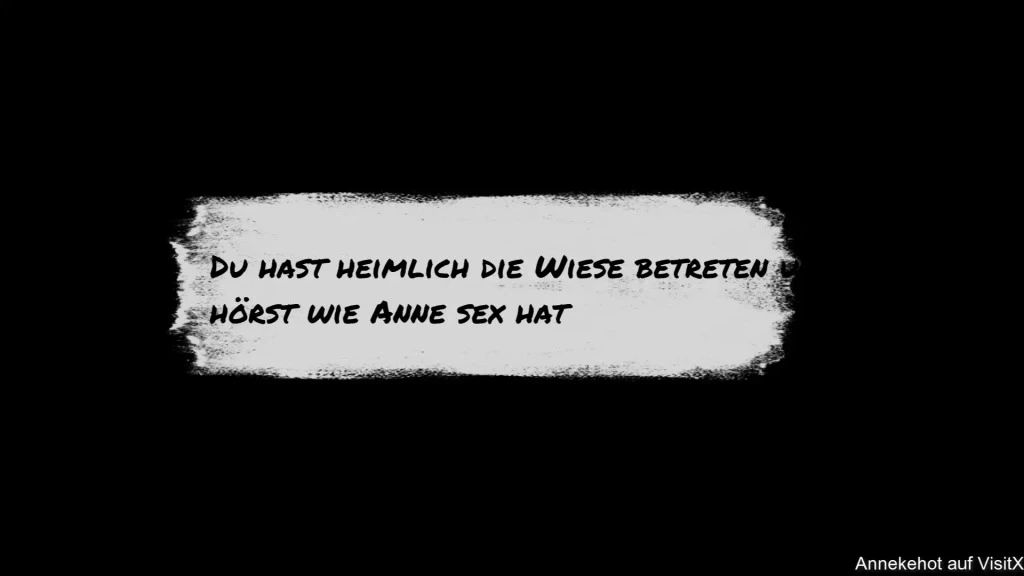 Wichsi hat Anne beim Sex machen belauscht