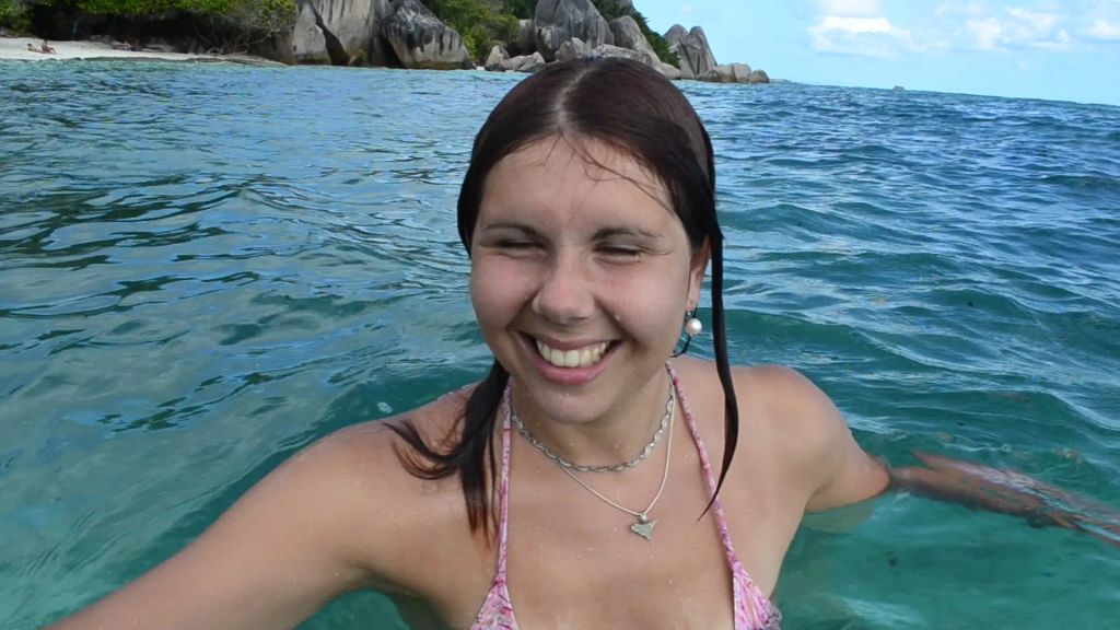 Vicky im Meer