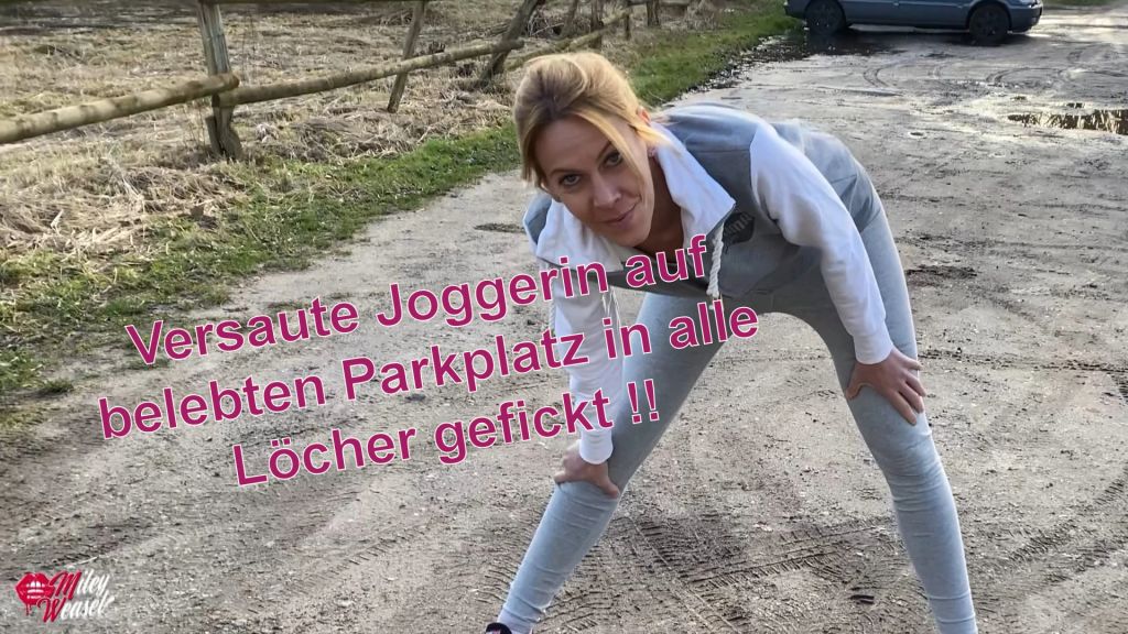 sexy foto nr. 10 von Versaute Joggerin auf belebten Parkplatz...