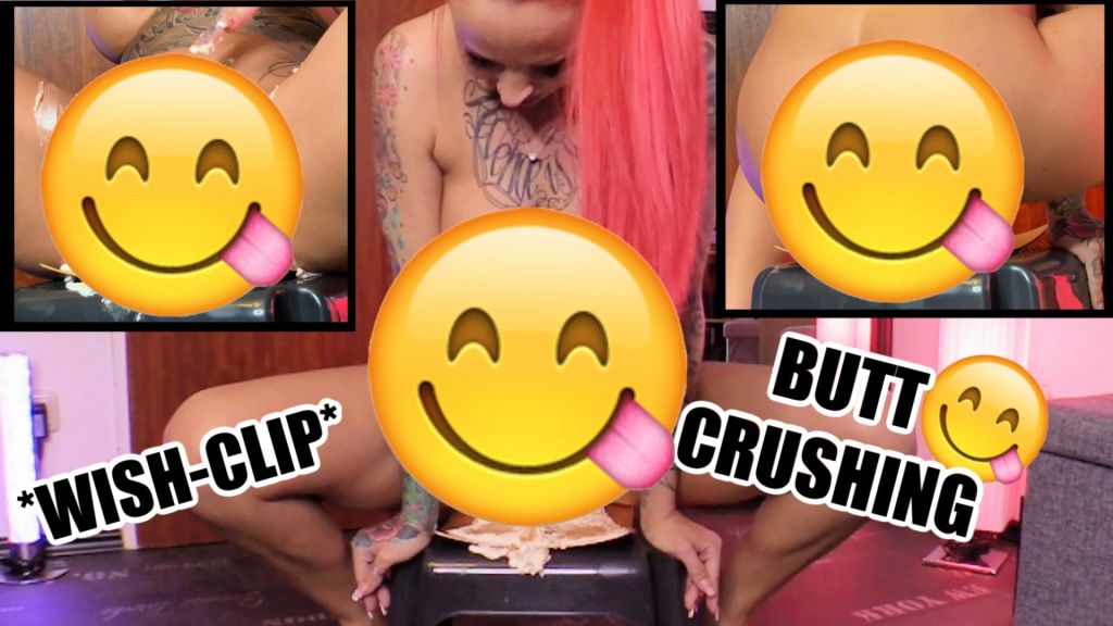 Butt Crushing !! Mein heißer Arsch crusht sahnige Törtchen !