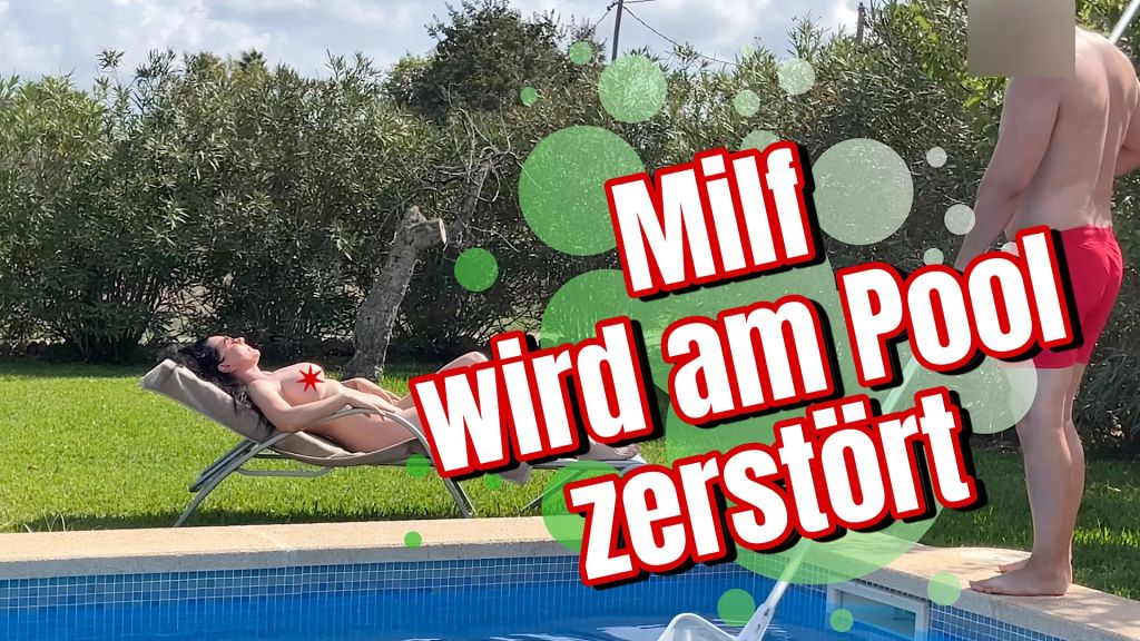 MILF wird am Pool zerstört