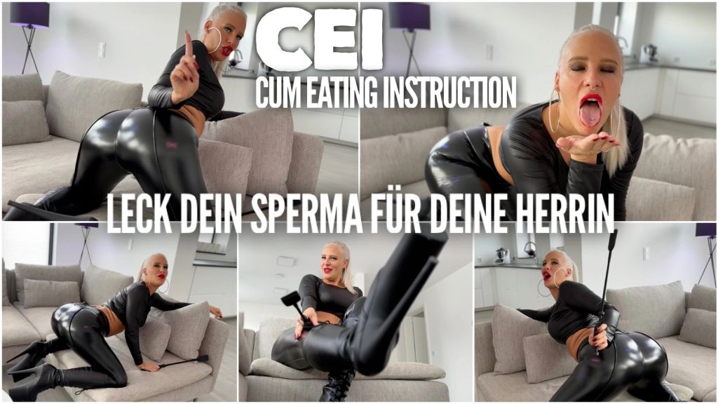 sexy foto nr. 10 von CEI für Sklaven | Leck dein eigenes Sperma für deine Herrin