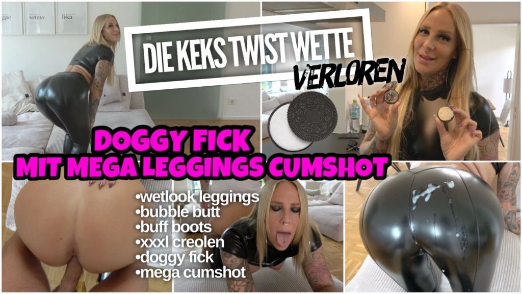 sexy foto nr. 10 von Die KEKS TWIST Wette | Doggy Fick mit Mega LEGGINGS CUMSHOT