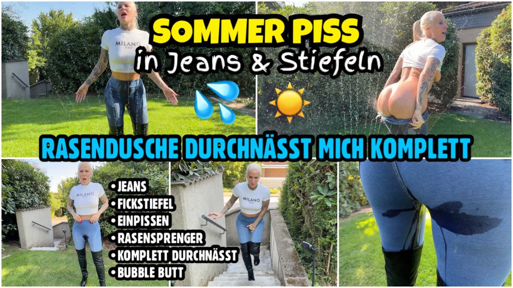 sexy foto nr. 10 von Sommer Piss in Jeans und Stiefeln | Komplett durchnässt