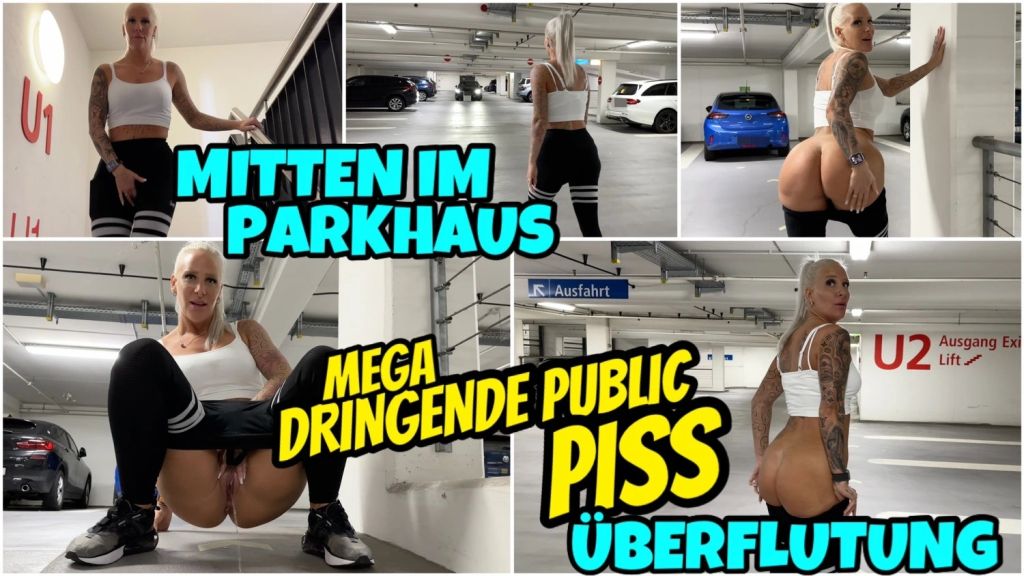 sexy foto nr. 10 von Mitten im Parkhaus | Mega dringende PUBLIC PISS Überflutung