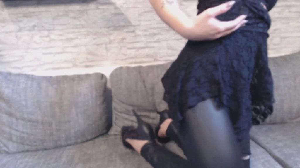 sexy foto nr. 6 von LEDER LEGGING-STRIPEINLAGE