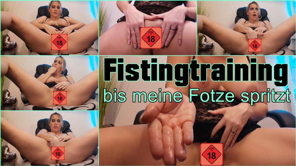Fistingtraining bis die Fotze spritzt
