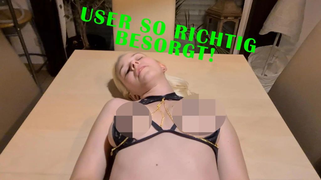 User überrascht und bedient
