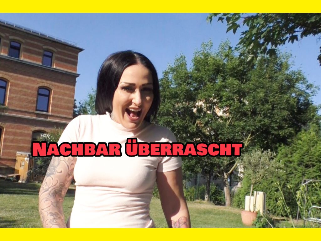 Nachbar überrascht und vollgepisst!