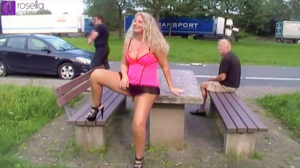 Mehr Public geht nicht!Rastplatzschlampe lässt jeden ran! 1
