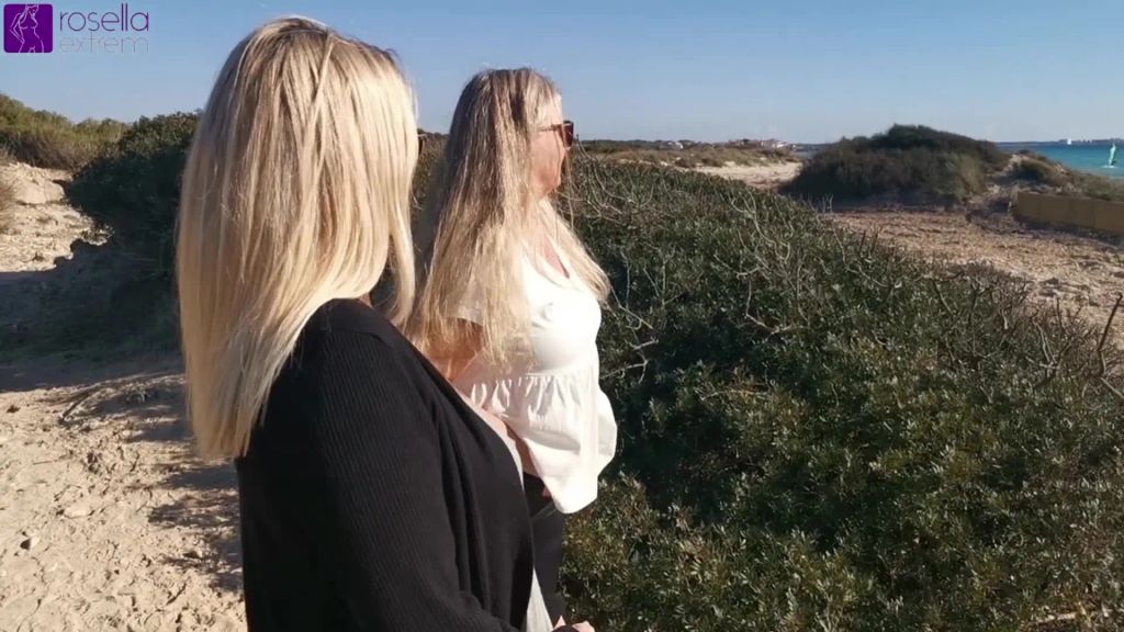 Tina und Rosella pissen gemeinsam - Public am Strand!