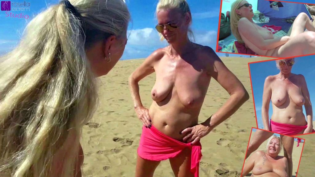 sexy foto nr. 9 von DirtyTina und RosellaExtrem, Public am Strand von Maspalomas