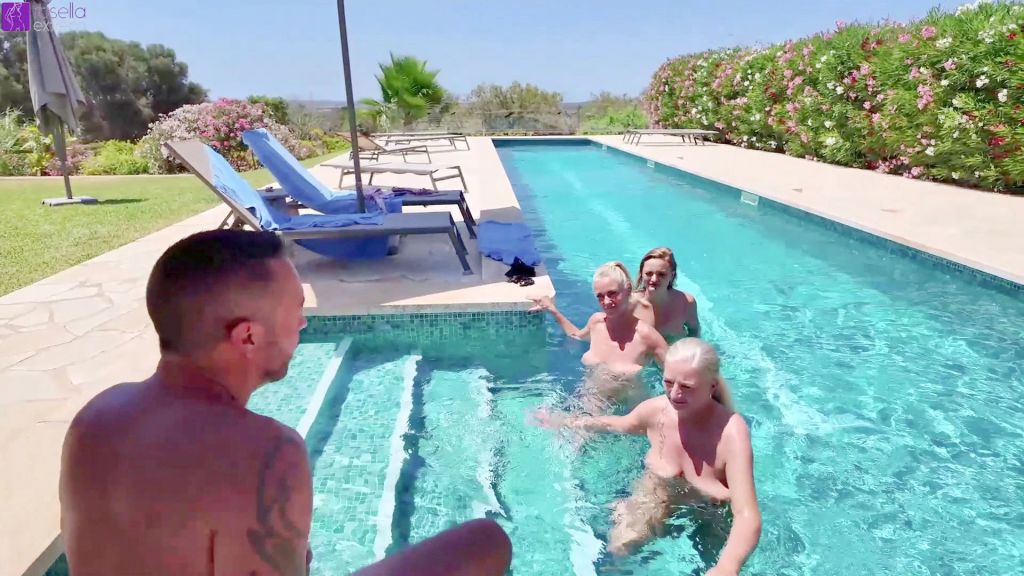 3 dauerfeuchte Muschis am Hotelpool! Teil 3