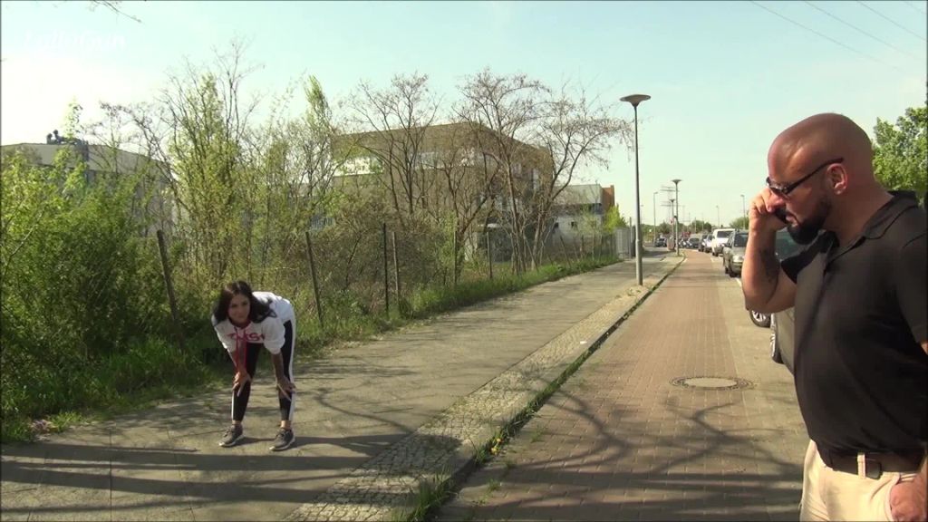 Blasen statt Joggen-auf der Strasse angemacht