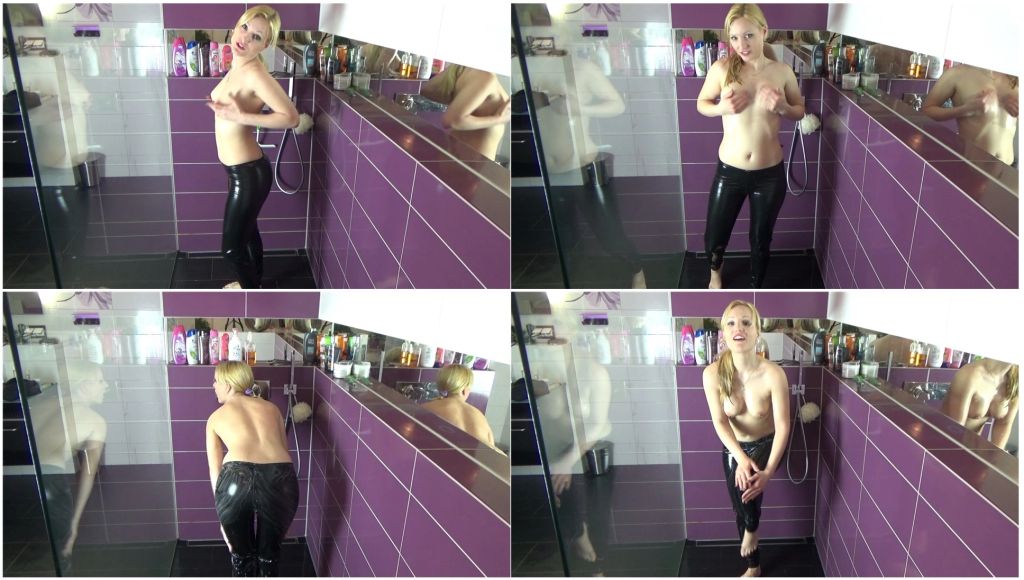 Duschen mit Lack Hose