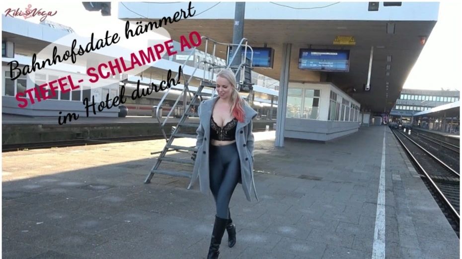 Bahnhofsdate hämmert STIEFEL-SCHLAMPE AO im Hotel durch!