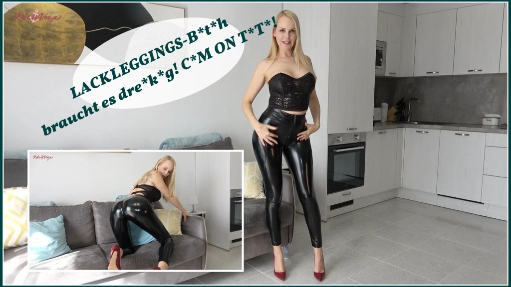 LACKLEGGINGS-Bitch braucht es dreckig! CUM ON TITS!