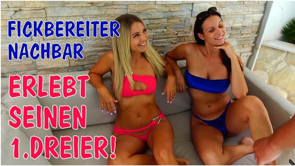 Vorschaubild zum Video „SPERMAKUSS! Fickbereiter Nachbar erlebt seinen 1.DREIER!“ von Mary Wet