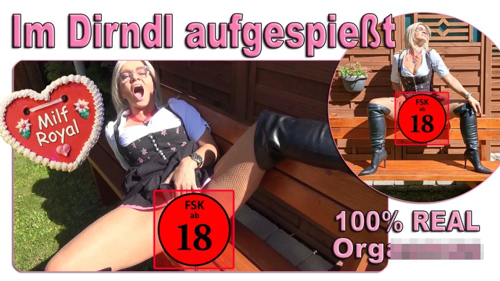 Im Dirndl aufgespießt !