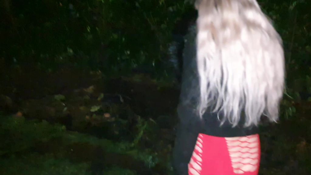 sexy foto nr. 2 von Heftig abgepisst Outdoor in Heels auf dem Weg nach Hause