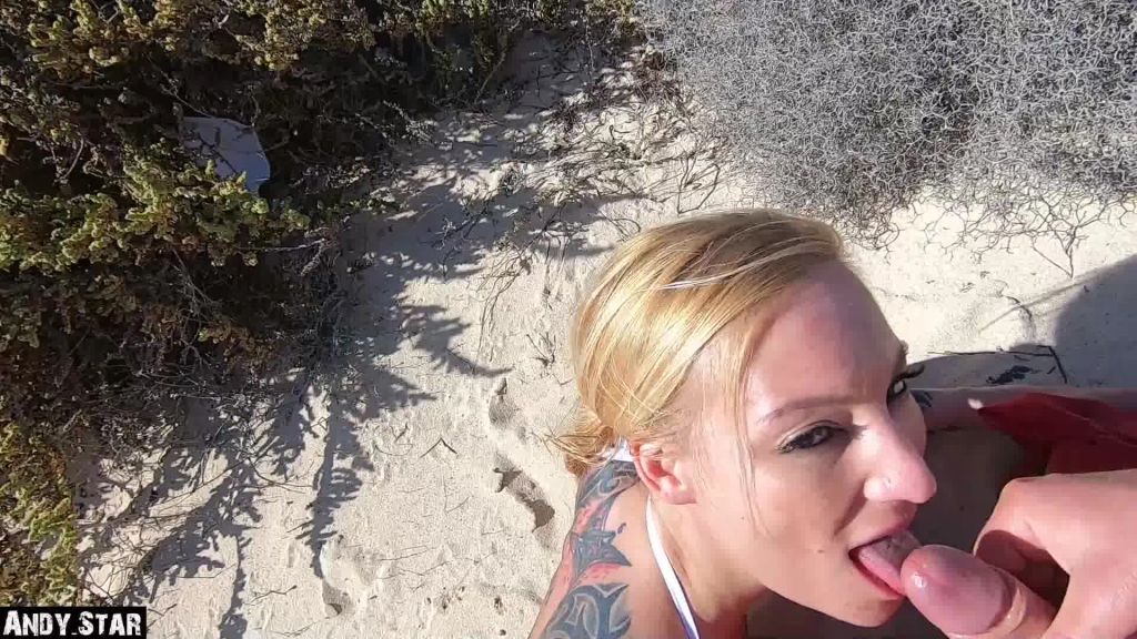sexy foto nr. 10 von OUTDOOR SPERMA SCHLUCKEN IN DEN DÜNEN