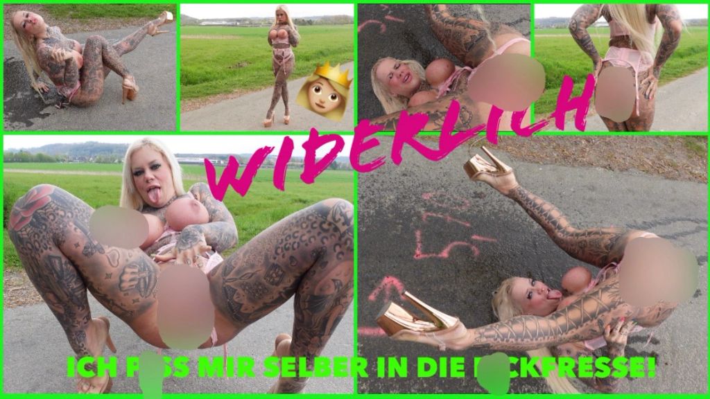 WIDERLICH! | ICH PISSE MIR SELBER IN DIE FICKFRESSE!