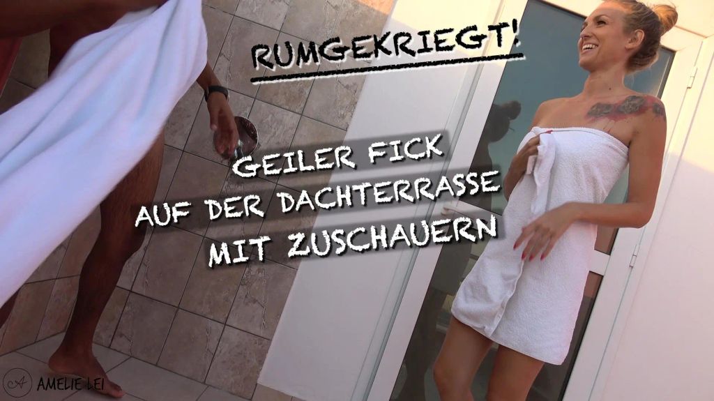 RUMGEKRIEGTl Geiler Fick auf der Dachterrasse mit Zuschauer